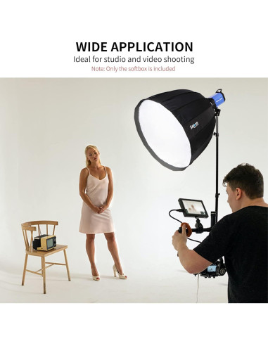 Softbox Parabólico Profundo Selens 70 cm Montura Bowens