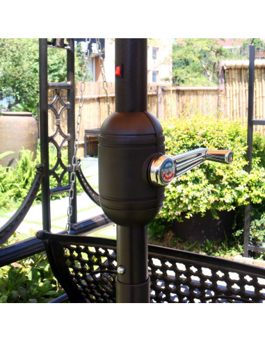 Sombrilla de Patio Solar LED 2.74m Sunnyglade Azul Teal