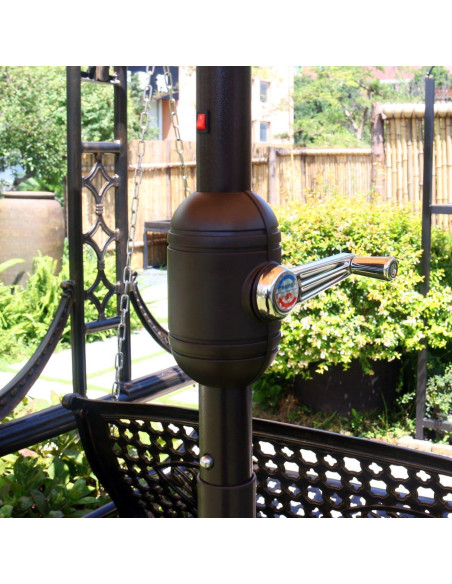 Sombrilla de Patio Solar LED 2.74m Sunnyglade Azul Teal