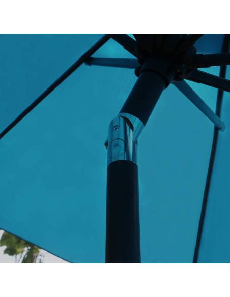 Sombrilla de Patio Solar LED 2.74m Sunnyglade Azul Teal