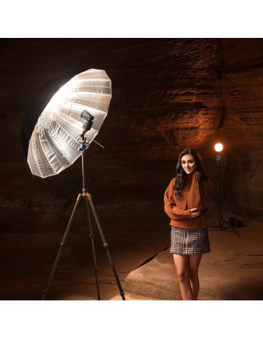 Paraguas Profundo Westcott Apollo 109cm Plateado Reflectante