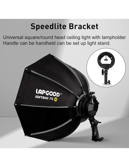 Softbox 90cm LAPGOOD FS90 para Fotografía Profesional