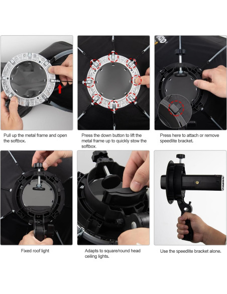 Softbox 90cm LAPGOOD FS90 para Fotografía Profesional