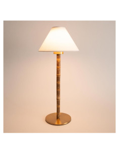 Lámpara de Mesa LED LUXE LYKOS 38 cm Batería Recargable Blanca