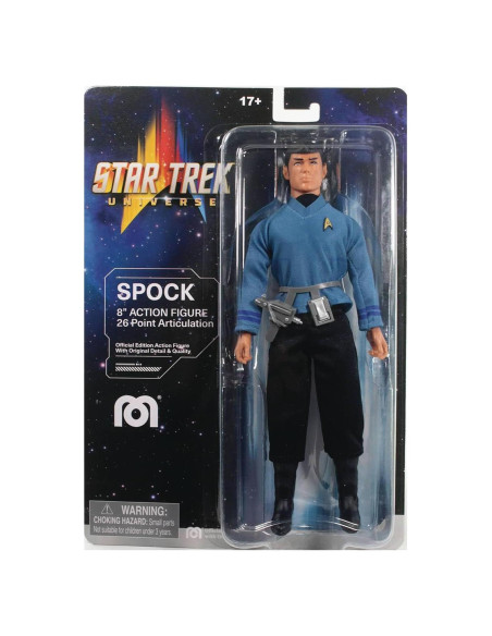 Figura de Acción Spock Mego Star Trek 20.32 cm 26 Puntos Articulación