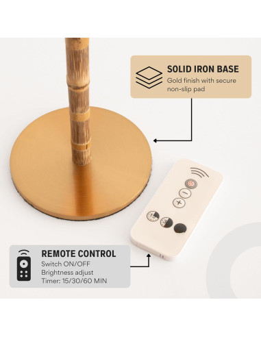 Lámpara de Mesa LED LUXE LYKOS 38 cm Batería Recargable Blanca