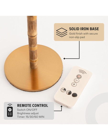 Lámpara de Mesa LED LUXE LYKOS 38 cm Batería Recargable Blanca