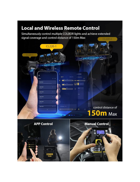 Luz de Video COLBOR CL220 220W Bi-Color 2700-6500K CRI96+