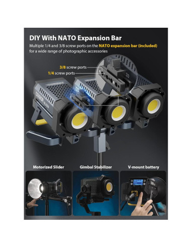 Luz de Video COLBOR CL220 220W Bi-Color 2700-6500K CRI96+