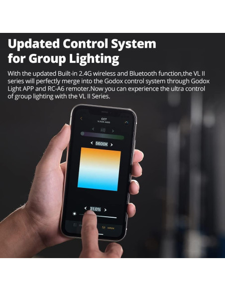 Luz LED Godox VL200II 215Ws 5600K con Montura Bowens