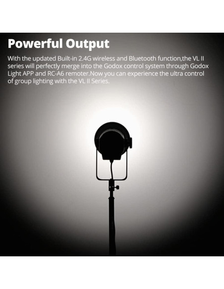 Luz LED Godox VL200II 215Ws 5600K con Montura Bowens