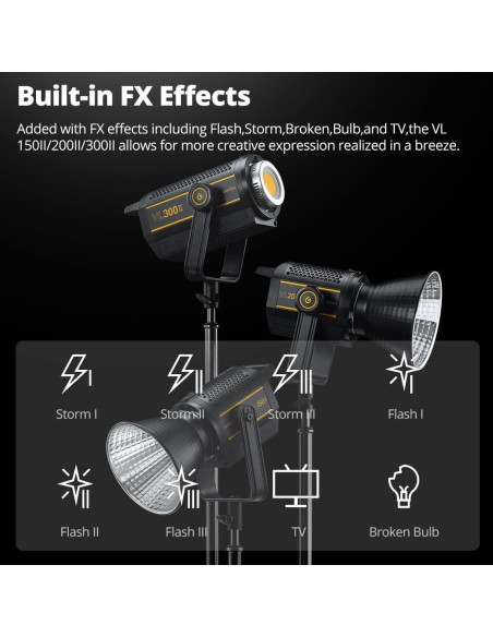 Luz LED Godox VL200II 215Ws 5600K con Montura Bowens
