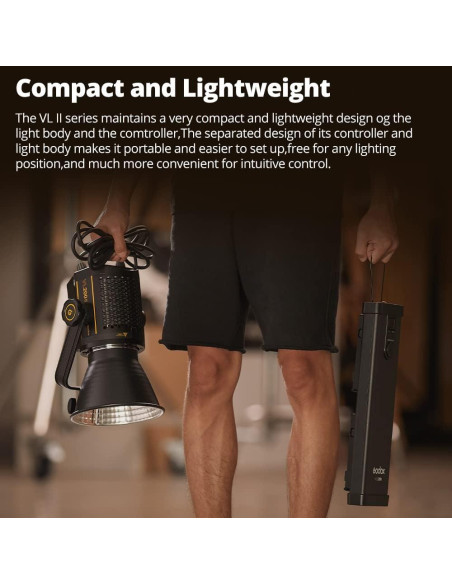 Luz LED Godox VL200II 215Ws 5600K con Montura Bowens
