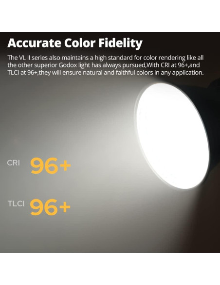 Luz LED Godox VL200II 215Ws 5600K con Montura Bowens