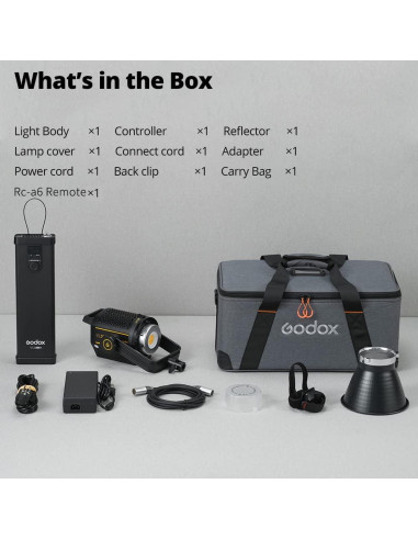 Luz LED Godox VL200II 215Ws 5600K con Montura Bowens