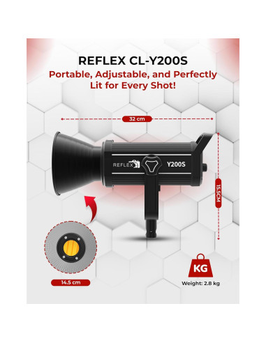 Luz LED COB Bi-Color 210W Reflex Camera con Montura Bowens