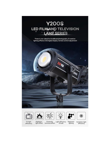 Luz LED COB Bi-Color 210W Reflex Camera con Montura Bowens