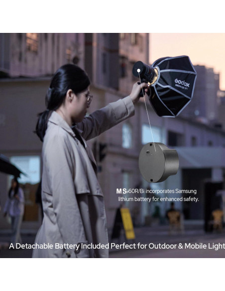 Godox MS60BI Luz de Video LED 60W Bi-Color CCT RGBW