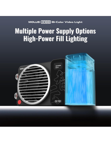 Luz de Video Bi-Color ZHIYUN MOLUS X100 100W Compacta