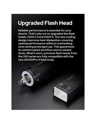 Flash Estroboscópico Godox AD200 Pro II 200Ws TTL Inalámbrico