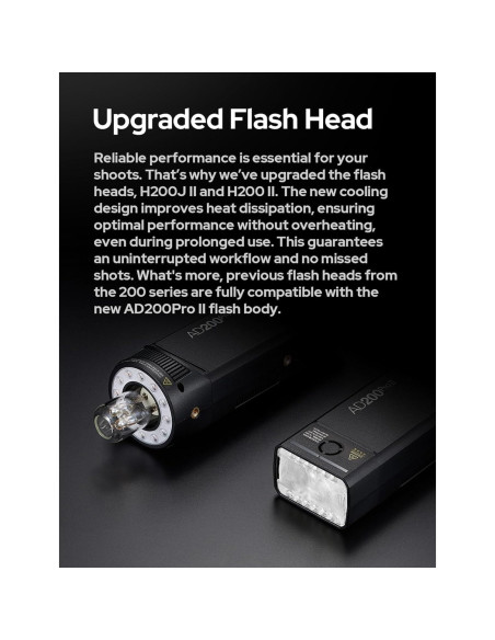 Flash Estroboscópico Godox AD200 Pro II 200Ws TTL Inalámbrico