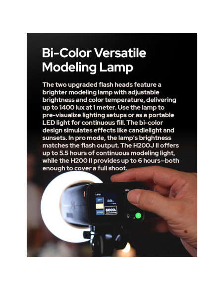 Flash Estroboscópico Godox AD200 Pro II 200Ws TTL Inalámbrico