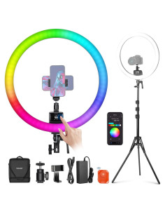 Kit de Luz de Anillo LED RGB NEEWER SRP18C 18" con Trípode