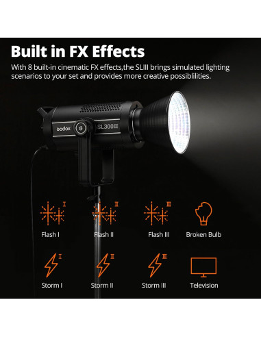 Luz LED Godox SL300III 320W 5600K para Fotografía y Video