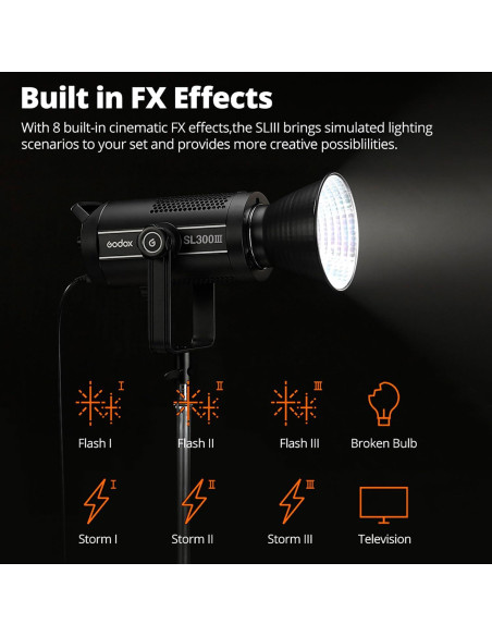 Luz LED Godox SL300III 320W 5600K para Fotografía y Video