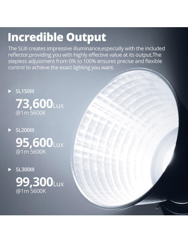 Luz LED Godox SL300III 320W 5600K para Fotografía y Video