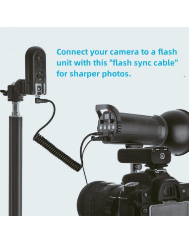 Cable de Sincronización Flash Keabroir CSRC-2.5-6.35 para DSLR