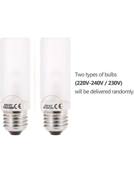 Bombilla Halógena Andoer JDD E27 150W 2700K 2 Piezas