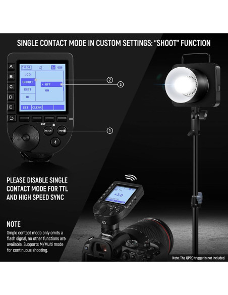 Flash Estroboscópico NEEWER Q4 400Ws TTL Batería 2800mAh