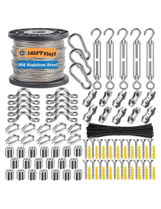 Kit de Cable de Acero Inoxidable 50m BRISBONN con Tensores M5