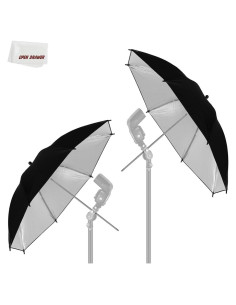 Paraguas Reflectante AMBITFUL Negro Plateado 43in x2