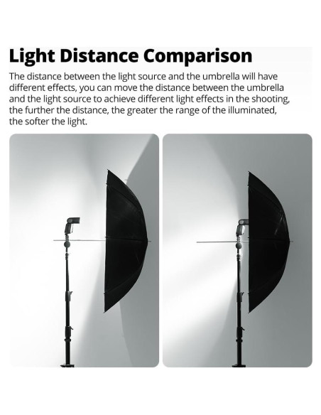 Paraguas Reflectante AMBITFUL Negro Plateado 43in x2