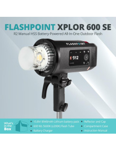 Flashpoint XPLOR 600 SE R2 600Ws Monolight Estudio Batería 2