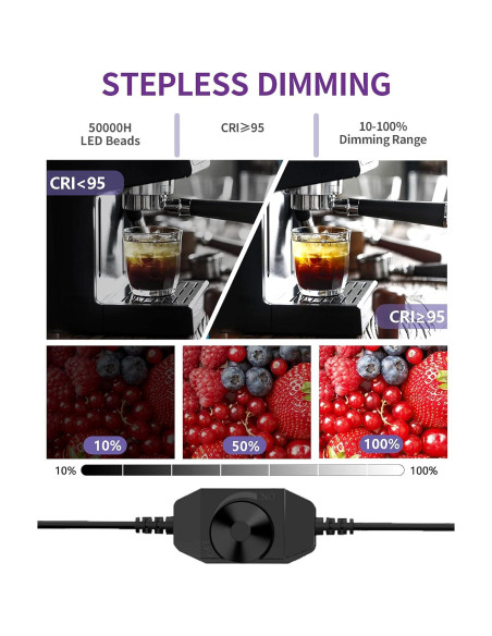 Caja de Luz SAMTIAN 80x80x80 cm con 126 LED y 4 Fondos