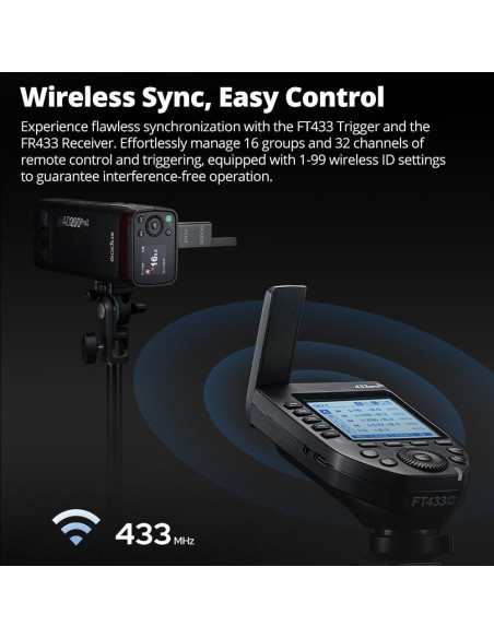 Disparador Inalámbrico TTL Godox FT433 para Cámaras Nikon