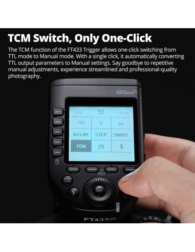 Disparador Inalámbrico TTL Godox FT433 para Cámaras Nikon