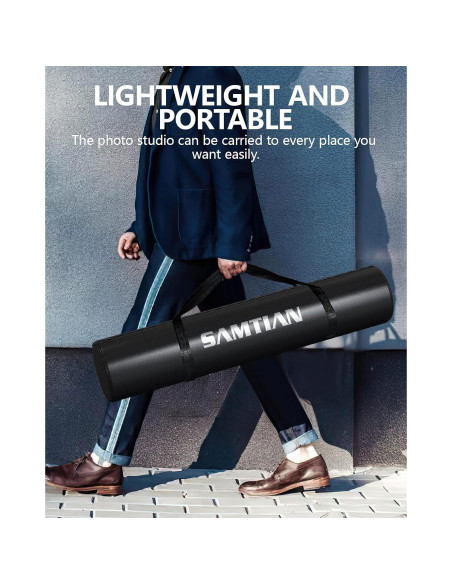 Caja de Luz SAMTIAN 80x80x80 cm con 126 LED y 4 Fondos