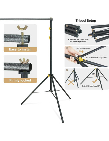 Kit de Soporte para Fondos LINCO 4171 Ajustable 3.05x1.98m