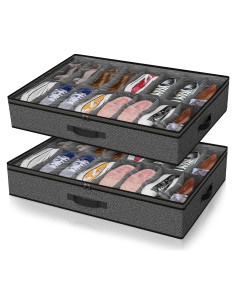 Organizador de Zapatos Bajo la Cama Besslly - 32 Pares, Gris