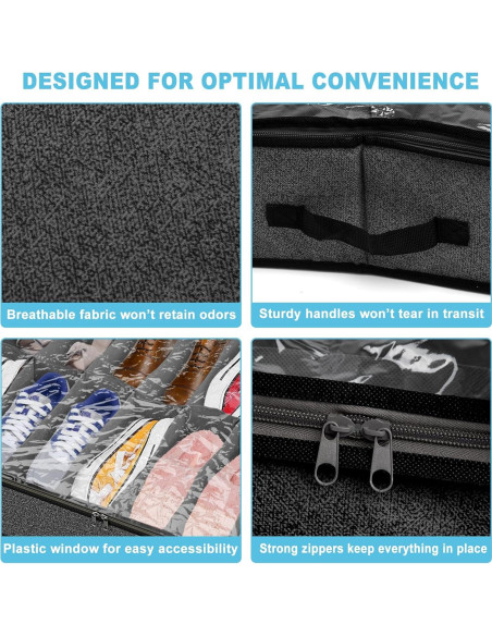 Organizador de Zapatos Bajo la Cama Besslly - 32 Pares, Gris