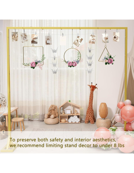 Soporte de Fondo Ajustable OGEMXU 2.5x2.4m Dorado