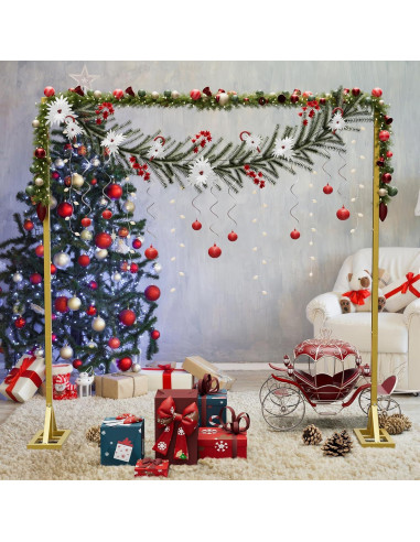 Soporte de Fondo Ajustable OGEMXU 2.5x2.4m Dorado