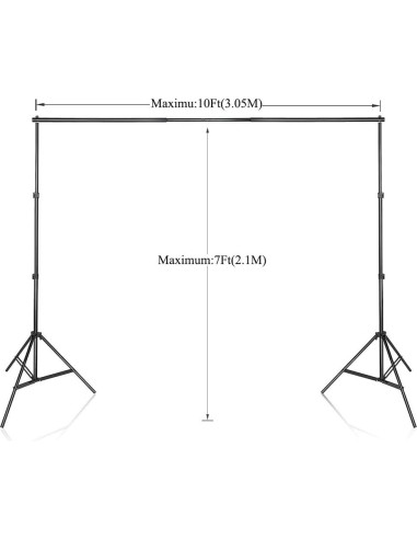 Kit Soporte de Fondo Ajustable Slow Dolphin 2.85 kg 10x7 ft