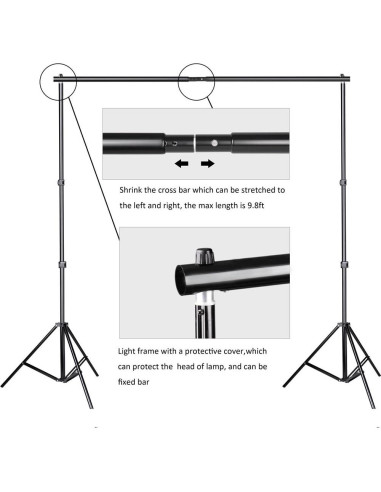 Kit Soporte de Fondo Ajustable Slow Dolphin 2.85 kg 10x7 ft