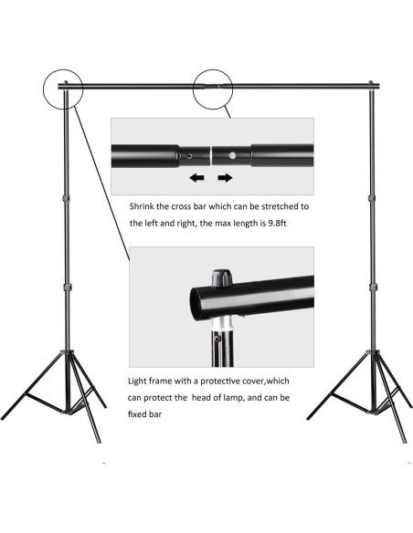 Kit Soporte de Fondo Ajustable Slow Dolphin 2.85 kg 10x7 ft