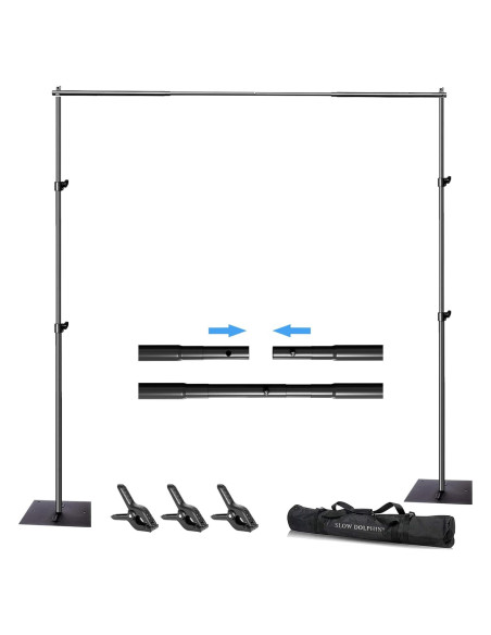Kit de Soporte para Fondo de Fotografía SLOW DOLPHIN 3.05m x 1.98m